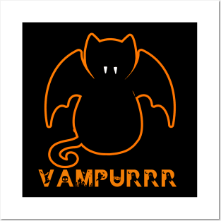 Funny Gifts for Halloween Vampurrr Posters and Art